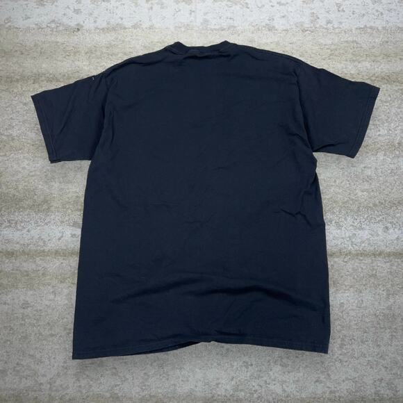 Vintage 90s Darth Vader Shirt Mens XL Jet Black All Over Print Cotton Tultex - Picture 2 of 4